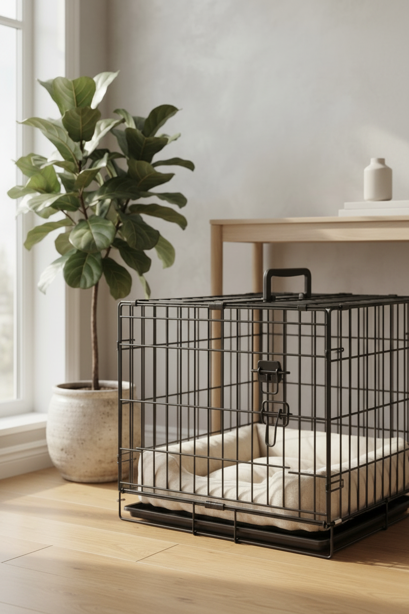 HappyTails™ - Foldable Metal Dog Crate