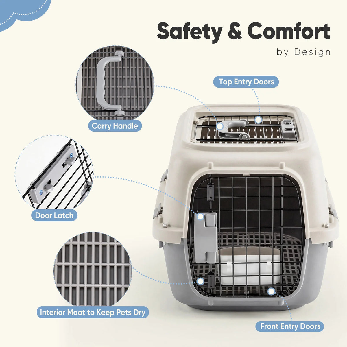 HappyTails™ - Essential 23-Inch Travel Pet Carrier