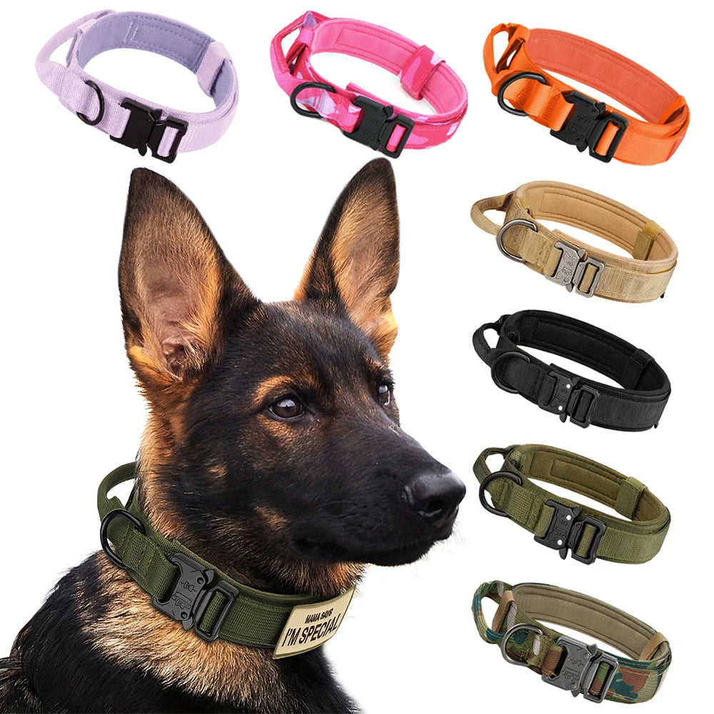 HappyTails™ - Heavy-Duty Tactical Dog Training Collar & Bungee Leash Set