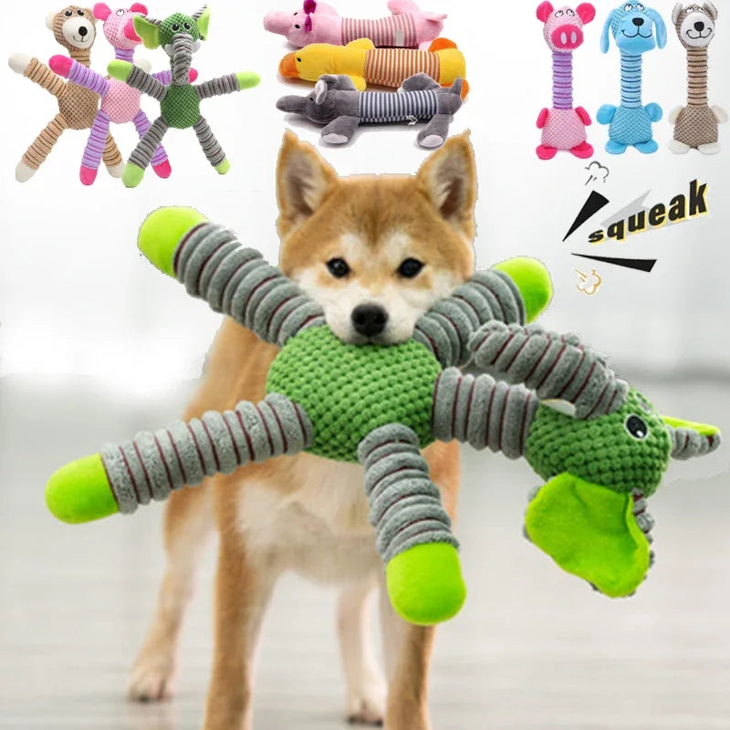 HappyTails™ - Indestructible Squeaky Plush Dog Toy