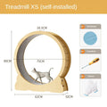 HappyTails™ - Wooden Silent Cat Exercise Wheel & Climbing Fitness Ring