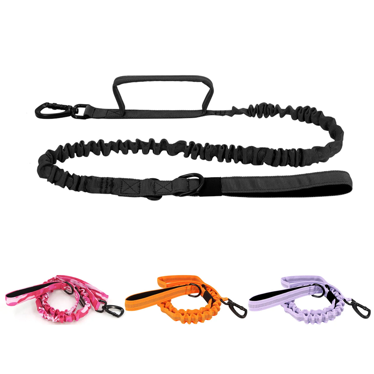HappyTails™ - Heavy-Duty Tactical Dog Training Collar & Bungee Leash Set