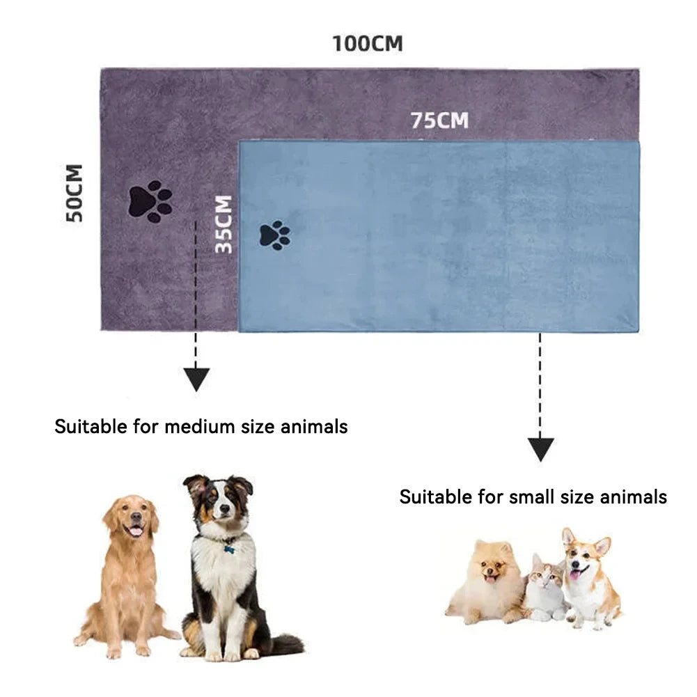HappyTails™ - Super Soft Microfiber Pet Bath Towel
