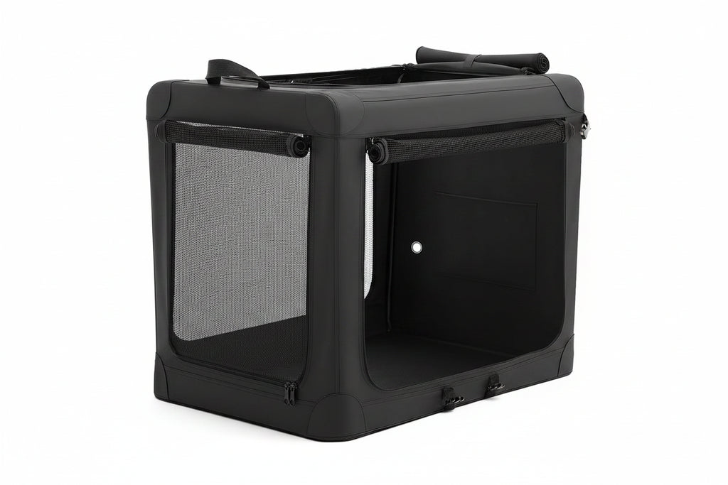 HappyTails™ - 600D Oxford Foldable Soft Dog Crate & Portable Pet Kennel with 3 Doors