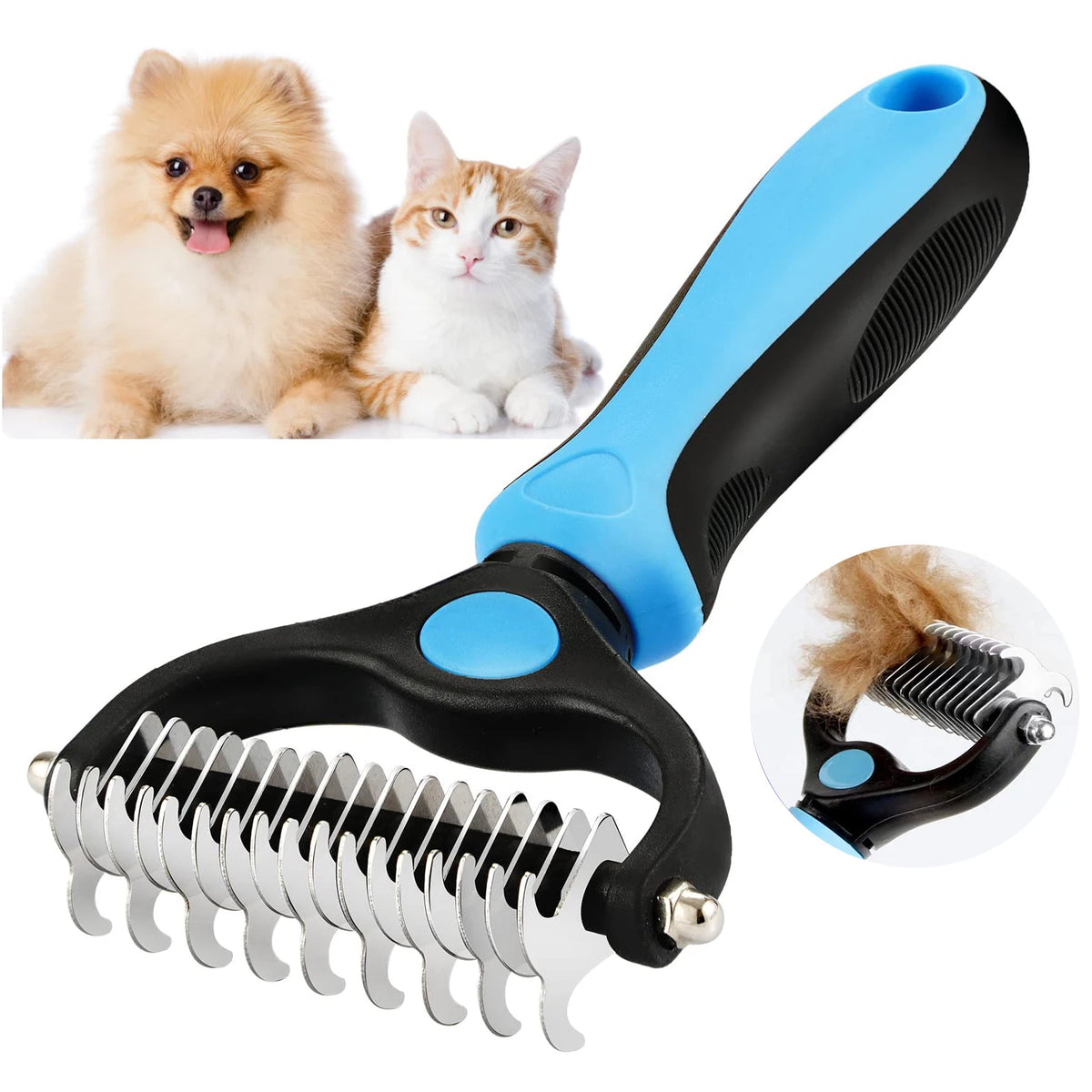 HappyTails™ - Professional Pet Deshedding & Dematting Brush