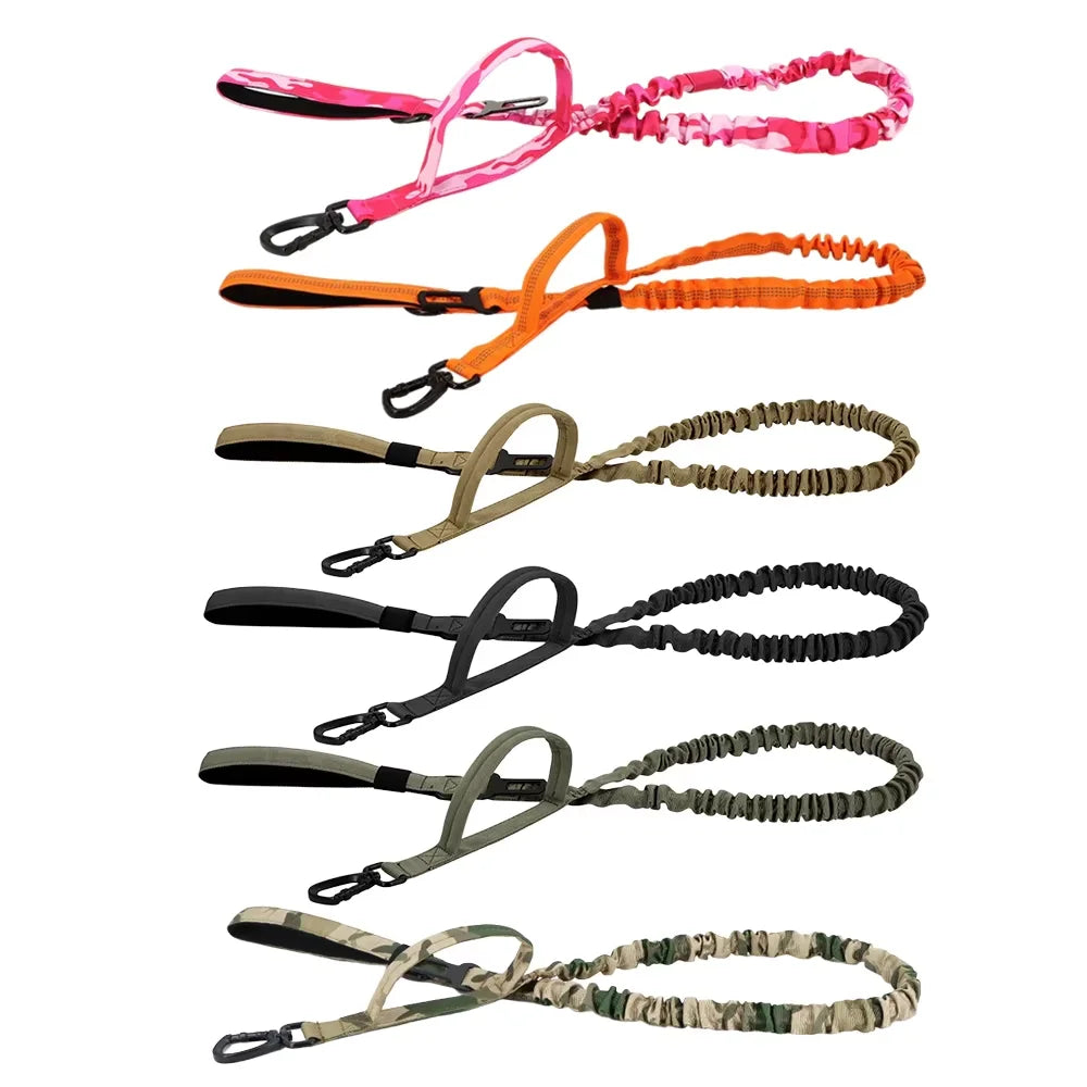 HappyTails™ - Heavy-Duty Tactical Dog Training Collar & Bungee Leash Set