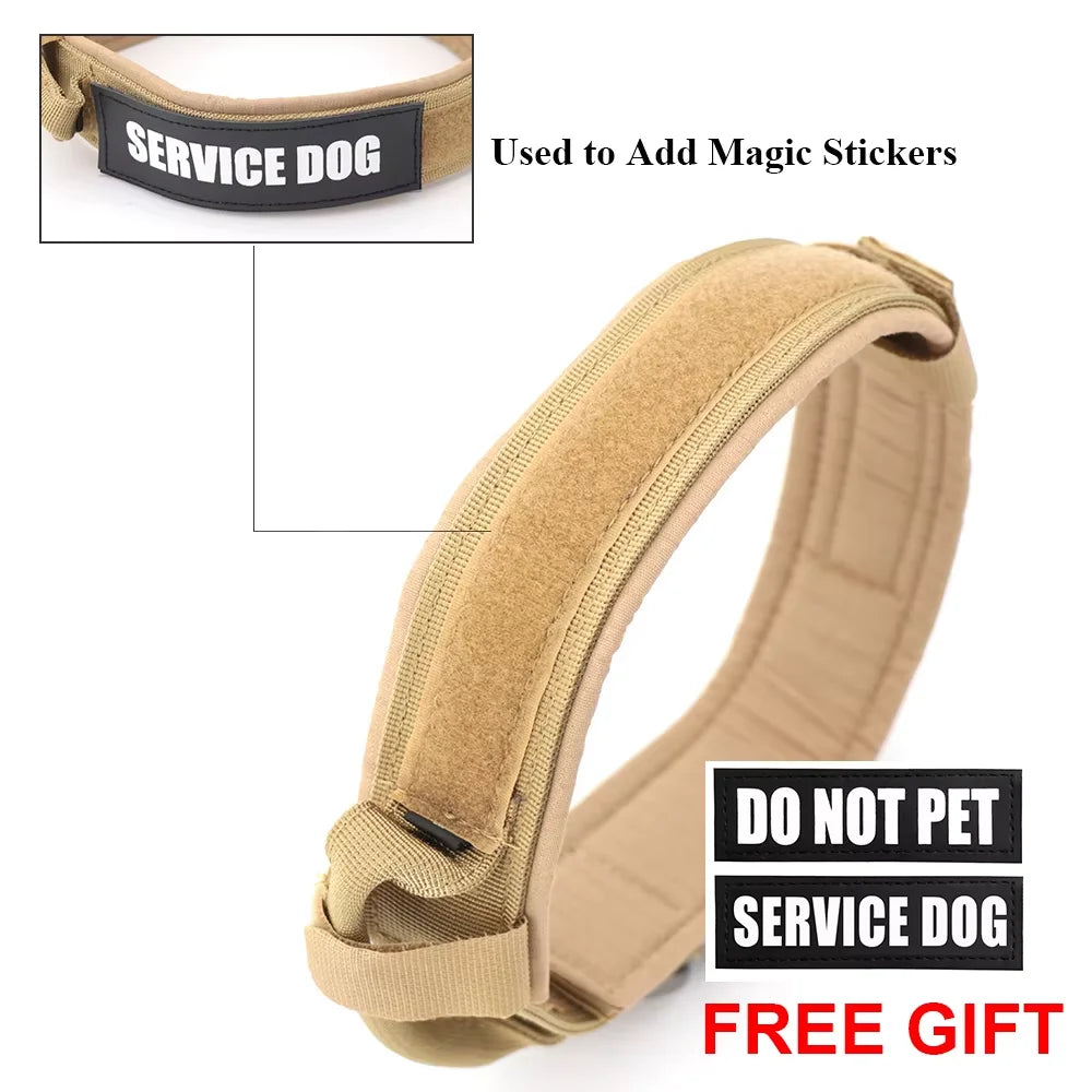 HappyTails™ - Heavy-Duty Tactical Dog Training Collar & Bungee Leash Set